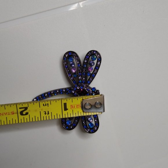Blue And Purple Dragonfly Brooch - Picture 14 of 15
